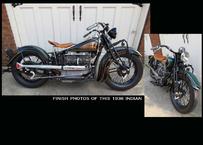 vintage 1938 indian motorcycle