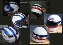 PAINTING RACING HELMETS