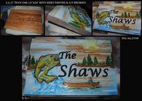 carved wood sign air brush